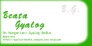 beata gyalog business card